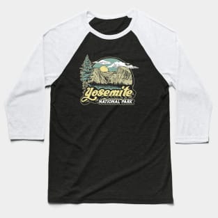 Vintage Yosemite National Park Retro Eighties Vibe Baseball T-Shirt